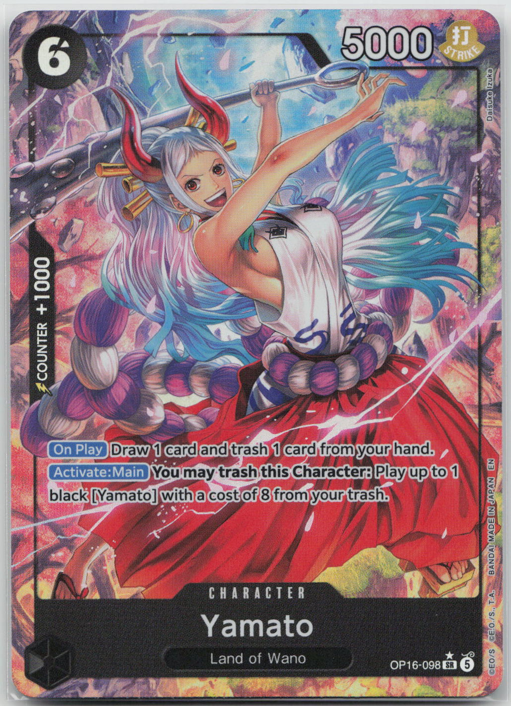 Yamato (098) (Alternate Art) Foil SR The Time of Battle OP16-098 NM