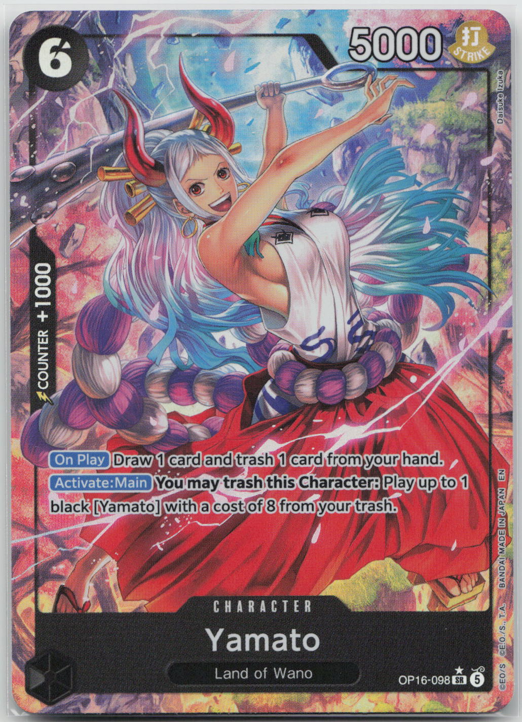 Yamato (098) (Alternate Art) Foil SR The Time of Battle OP16-098 NM