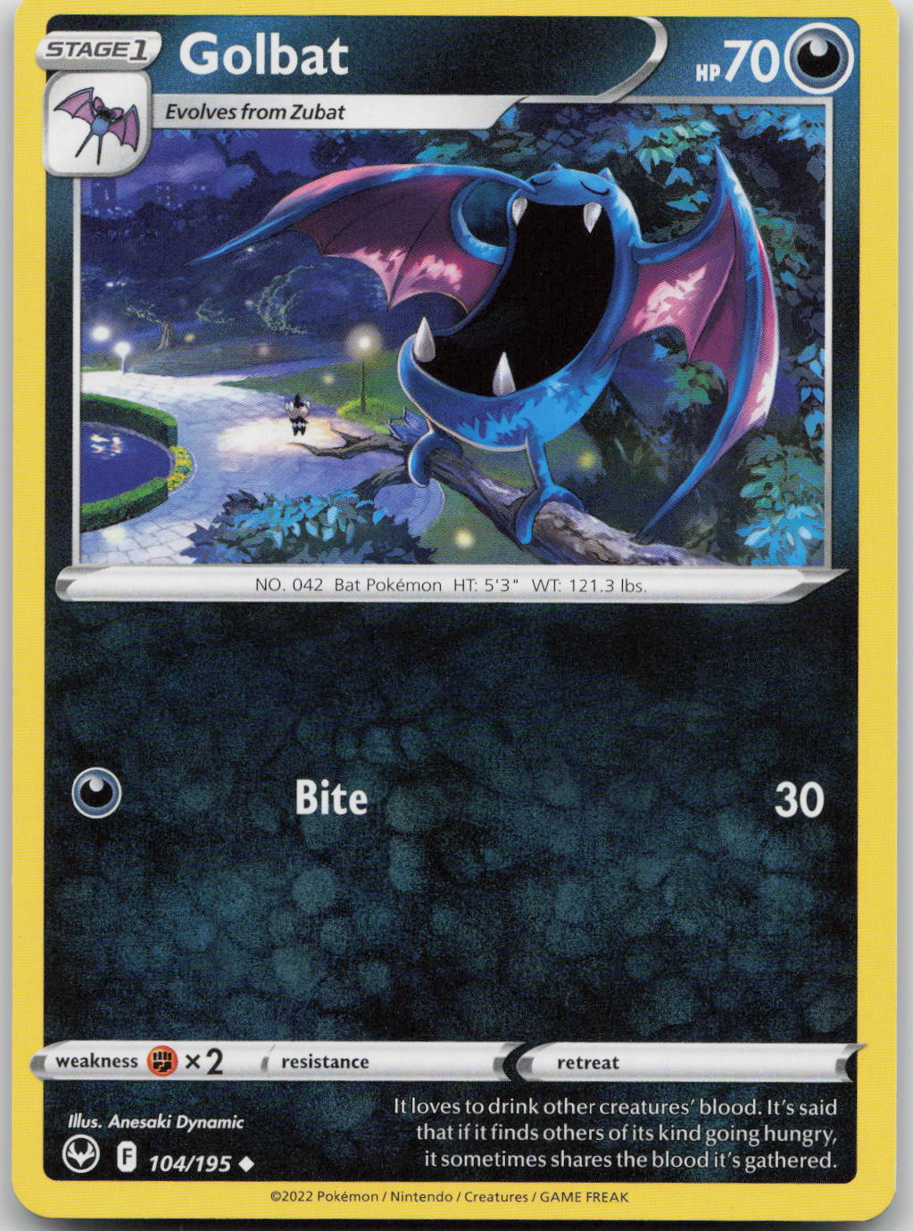 Golbat Uncommon SWSH12: Silver Tempest 104/195 NM
