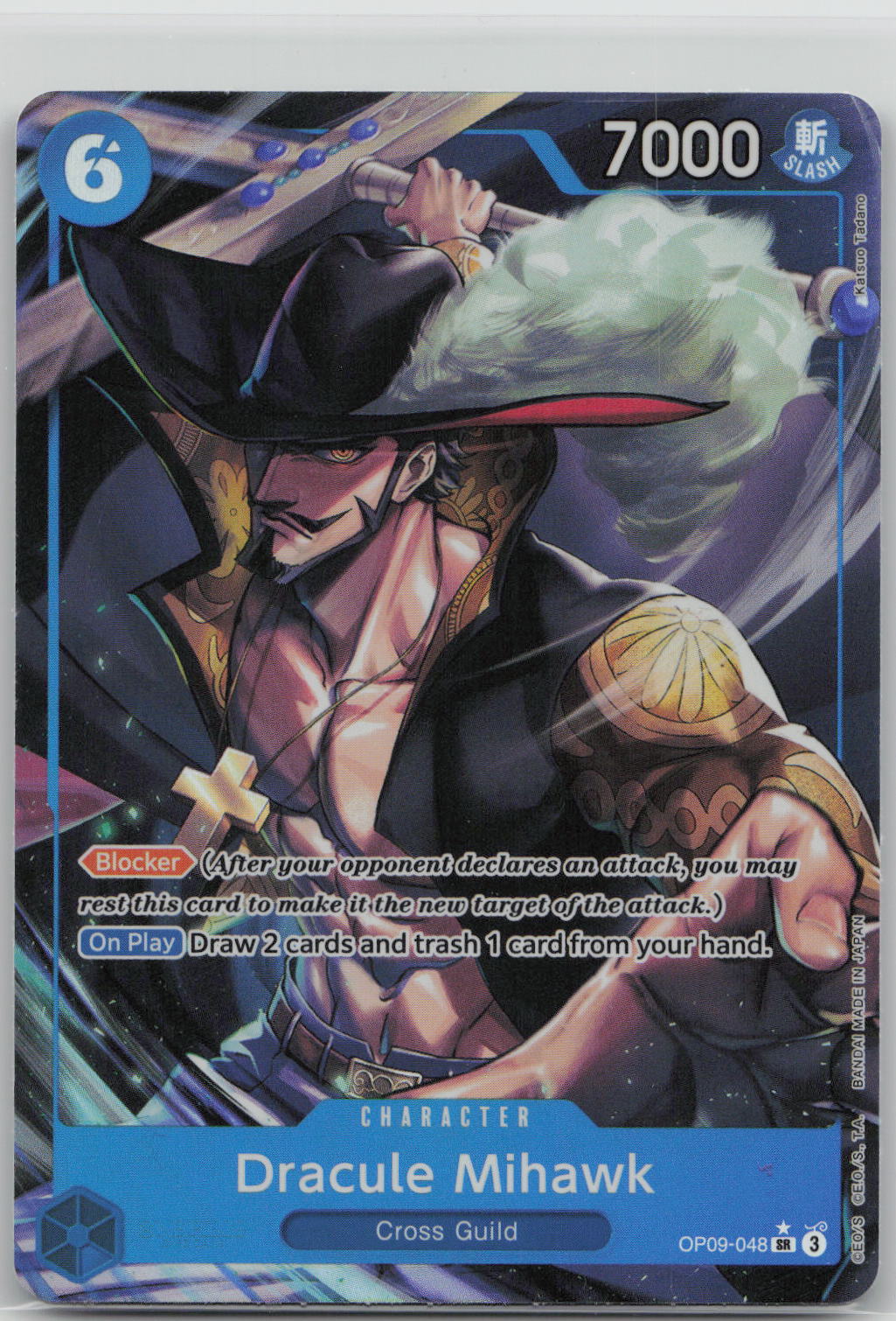 Dracule Mihawk (Parallel) Foil SR Emperors in the New World OP09-048 NM