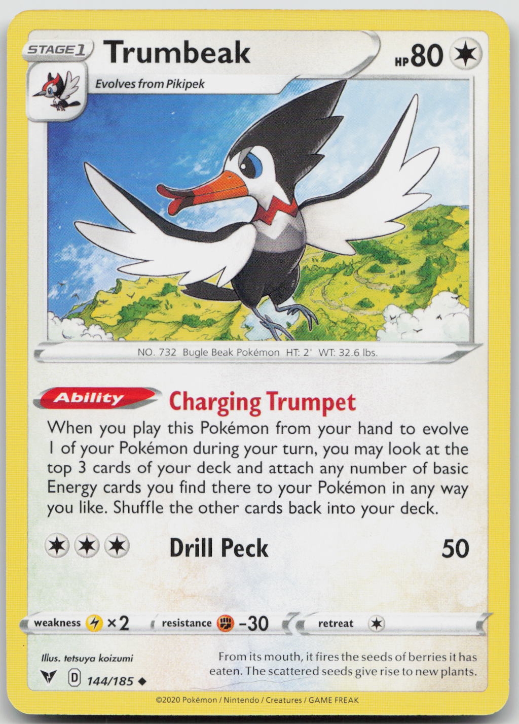 Trumbeak Uncommon SWSH04: Vivid Voltage 144/185 NM