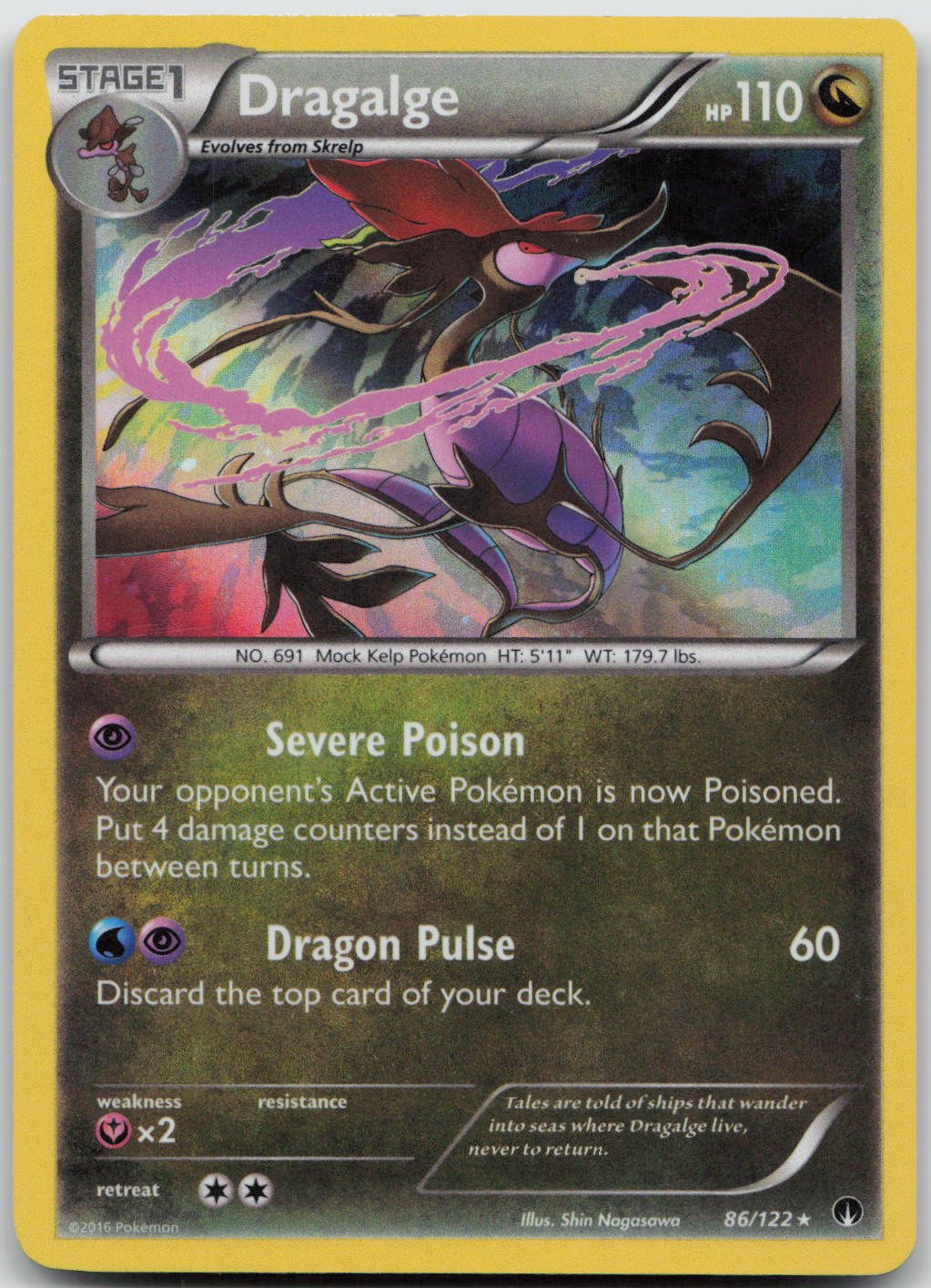 Dragalge Holo Rare XY - BREAKpoint 86/122 LP