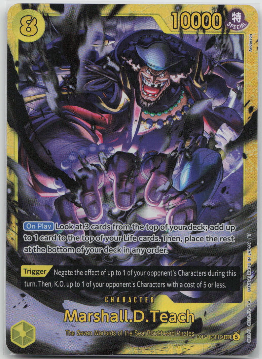 Marshall.D.Teach (119) Foil SEC The Time of Battle OP16-119 NM