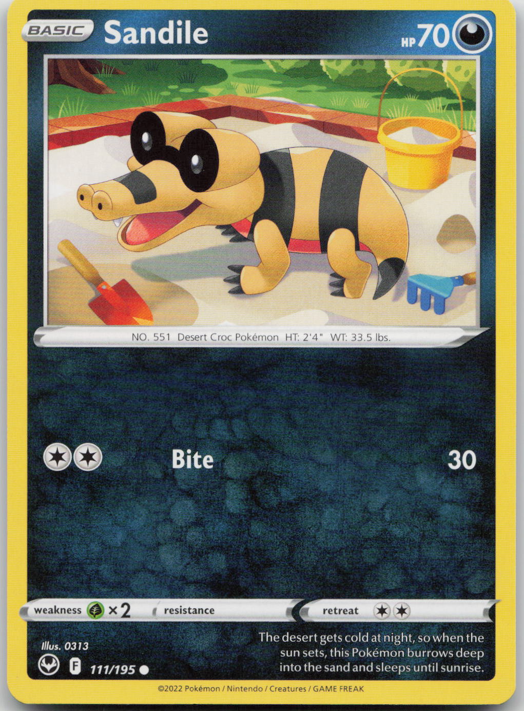 Sandile Common SWSH12: Silver Tempest 111/195 NM