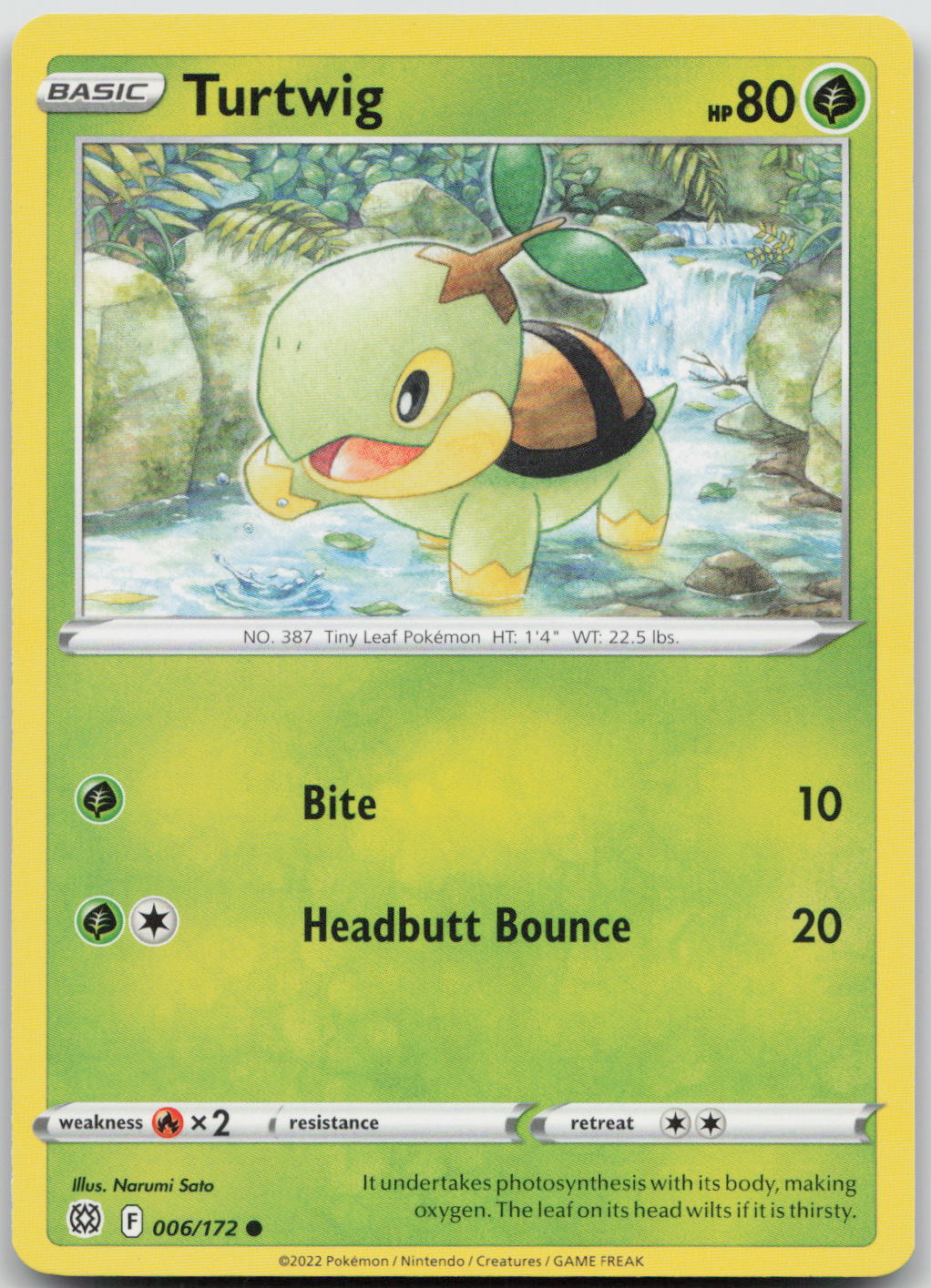 Turtwig Common SWSH09: Brilliant Stars 006/172 NM